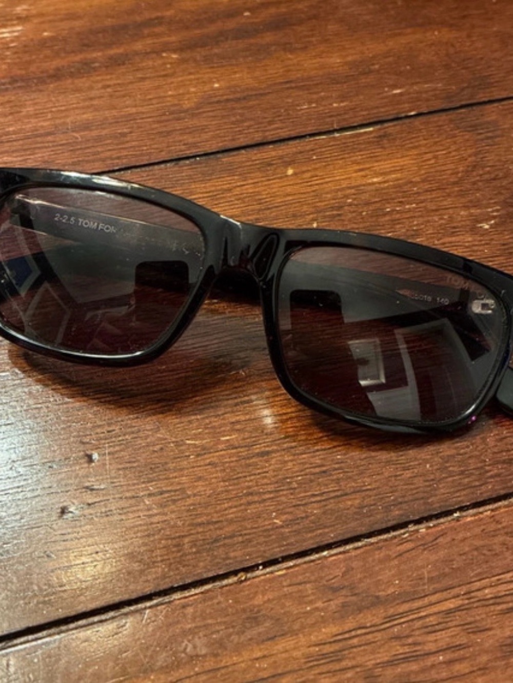 Tom Ford Black Rectangular Sunglasses